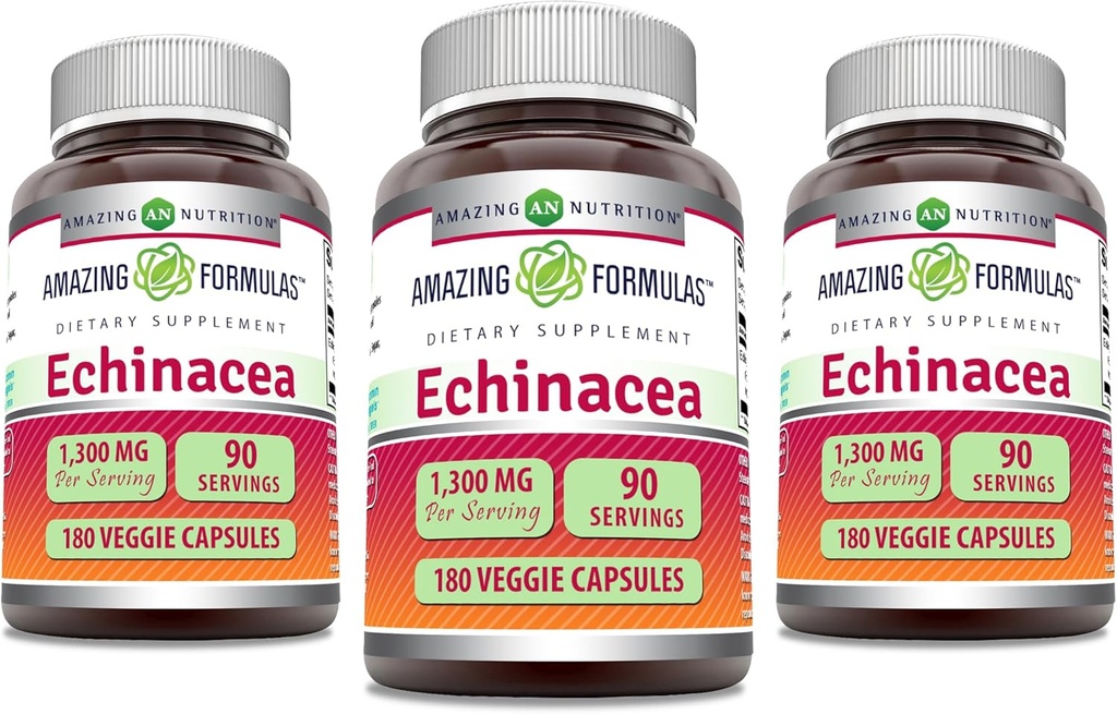 (原始内容存档于2017-09-29). Excelligence Formulaments Echinacea | 1300 Mg | Veggie Capsules Supplement | Non-GMO | Gluten Free | | |  USA  USA(3 Pack | 180 Count) 美国制造.