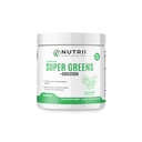 有机绿色豁免超食品粉 - Soothes Digestion, Boosts 健康生命力和能源. 配有亲生药、酶、Turmeric和Ashwagandha的快速代理配方(30架柠檬明)