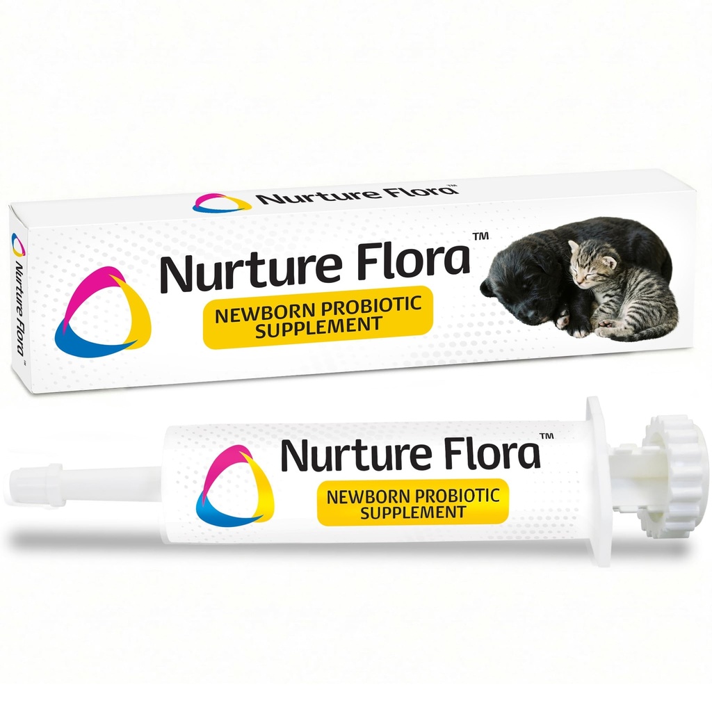 恢复动物健康 育苗的边缘 Nurture Flora for Puppies & Kittens | Colostrum  Supplement Puppies & Kittens | 蛋白质 & 维生素 & 矿物质 | 易摘 | 30ml 易经管理