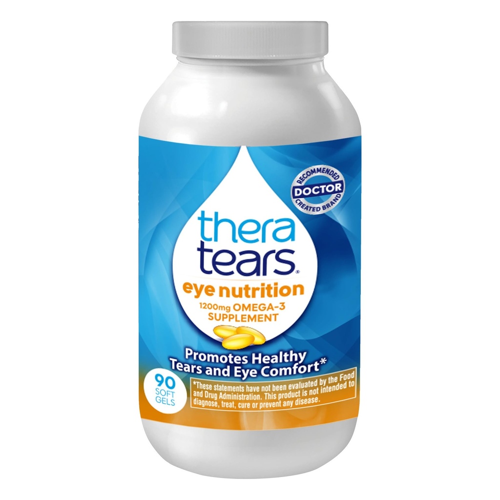 TheraTears Omega 3 补编, 1200 mg, 90 cm (Pack of 1)