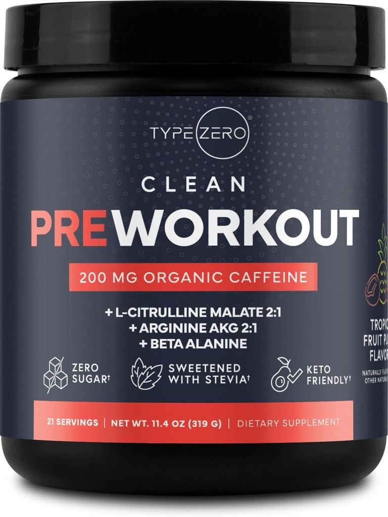 零清洁预修(11.3 oz,水果扑克)+甜菜根+L-阿吉宁+L-Citrulline,2G Arginine,L-Citrulline Malate,Beta A,无糖,男女有机咖啡因预修