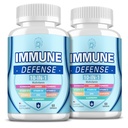 免疫辅助补品,10in-1 免疫防护,配有维生素C,B6,B12,VIT D,锌,Echinacea Turmeric Elderberry Immune 成人助推剂 - 120 Capsules(2包)