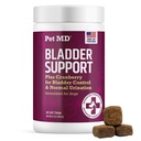Pet MD Bladder支持 Plus Cranberry for Dogs - 支持 Bladder Control & Urinary Tract 健康 - 帮助 Relieve Dog UTI & 失禁 - 野生 Yam根 & Cranberry Bladder Bites for Dogs - 60 cm