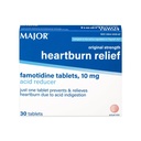 主要JOR 原创强度心脏烧伤救济 - Famotidine 片, 10 mg - 减酸剂 - 30 片 (1-Pack)