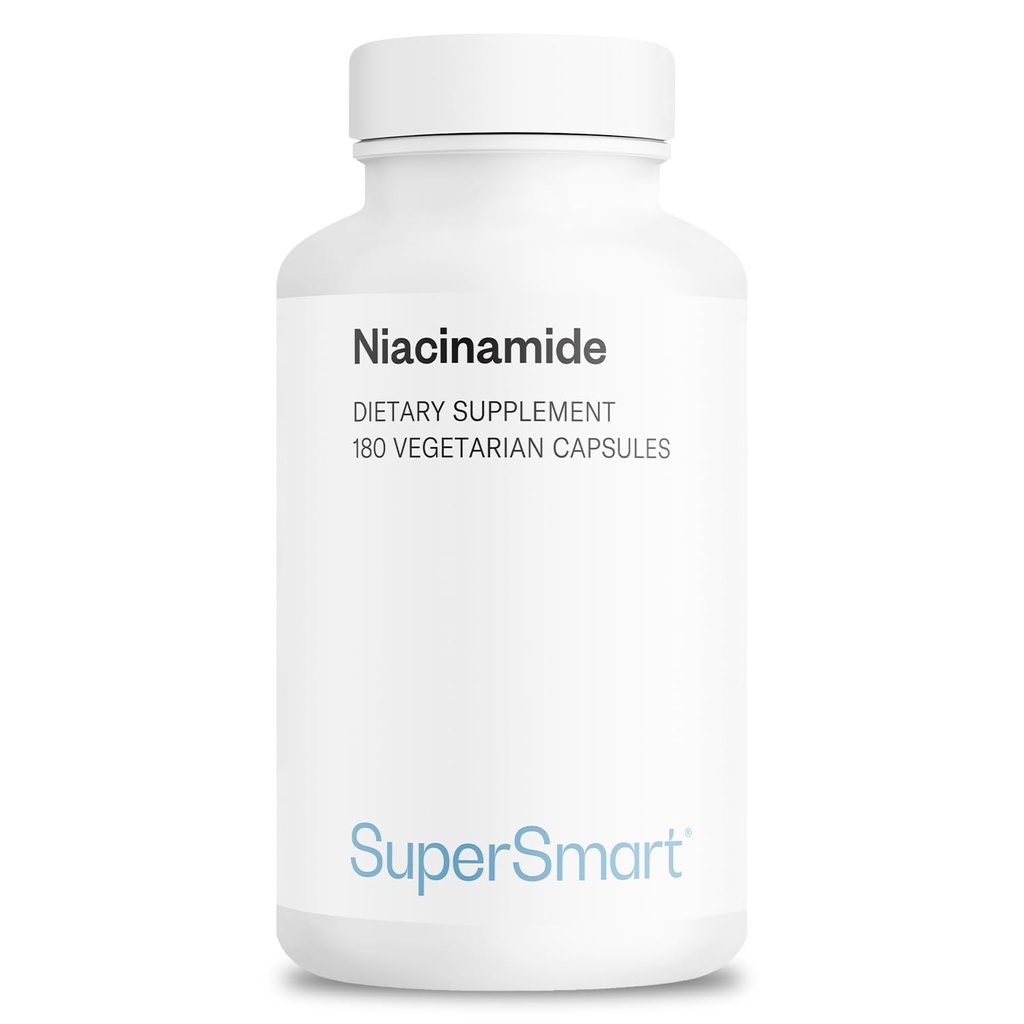超级智能 - Niacinamide Supplement – 每天2000mg – (Nicotinamide) - Flush Free Vitamin B3 Niacin → Non-GMO & Gluten Free - 180 蔬菜卡普尔
