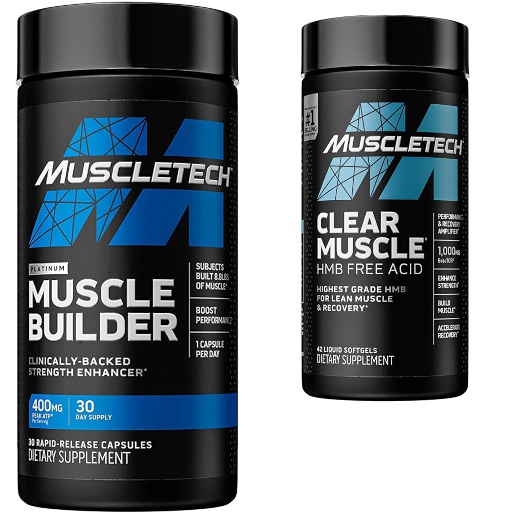MuscleTech Muscle Builder with Peak ATP 和 Clear Muscle with HMB, Muscle Building Supplies for Men and Women, 30 + 42 Counter 互联网档案馆的存檔,存档日期2014-03-02., p.