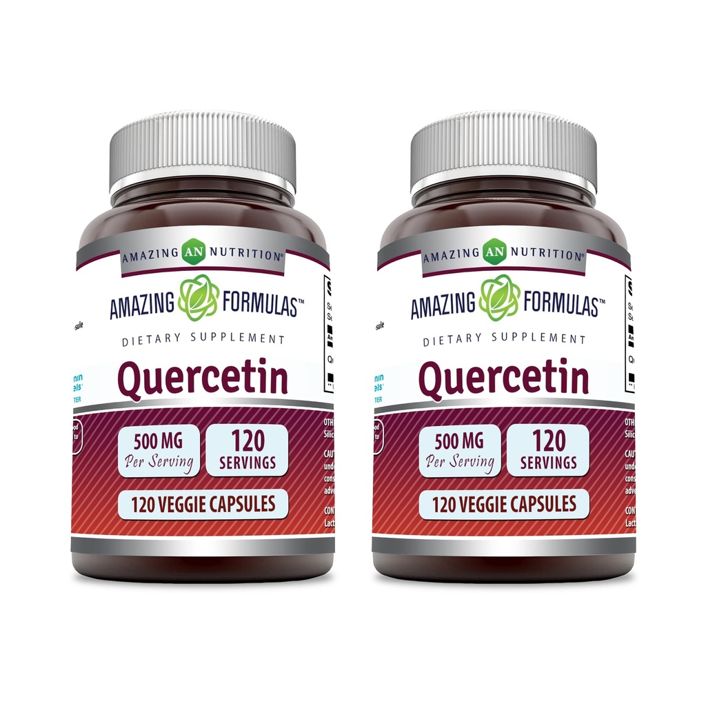 Quercetin 500 mg Veggie Capsules Supplements = ======================================================================================================================================================================================================================================