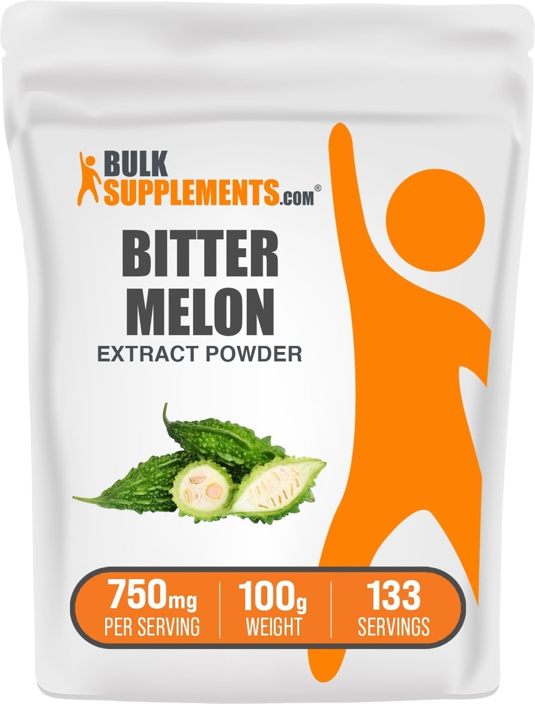 Bulk Assupports.com Bitter Melon 提取粉末 - Bitter Melon 补编 Bitter Gourd 提取 - 草药补编 Free, Gluten Free, 750mg / service, 100g (3.5 oz) (Pack of 1)