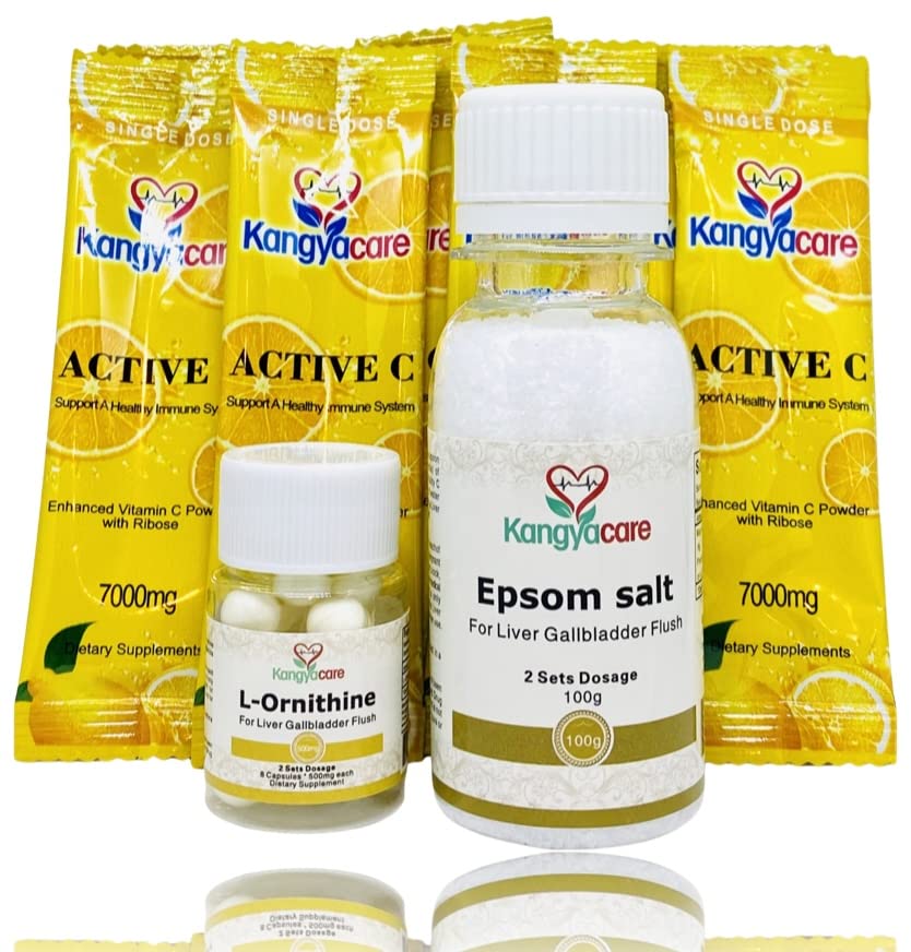 Liver Gallbladder Flush - 1-Night Liver and Gallbladder Cleanse, Liver Detox Protocol - Cleans Liver, Gallbladder & Bile Duct Tract & Colon (2剂)