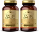 Solgar Biotin 1000 mcg, 250 蔬菜夹层(2包) - 支持健康皮肤, 钉子和头发 - 能源代谢 - 增强潜力 - 非GMO, Vegan, Gluten Free, Dairy Free, Kosher - 500 services
