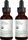 USDA 有机碘钾 250 mcg 液体补充剂 2-Pack(一年供应量) - 支持甲状腺素,帮助接触和低水平碘 - 比药片,药片更具生物可用性 - 1 Fl Oz
