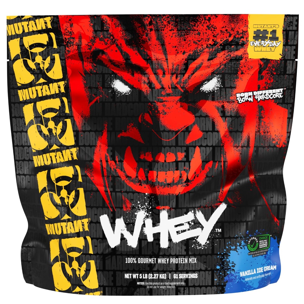 (原始内容存档于2018-09-26). Mutanant Whei – 100% Whey蛋白粉摇摆,Gourmet Taste, 22g of protein, Fast Absorbing, Easy Digesting, 5lbs - Vanilla Ice Cream