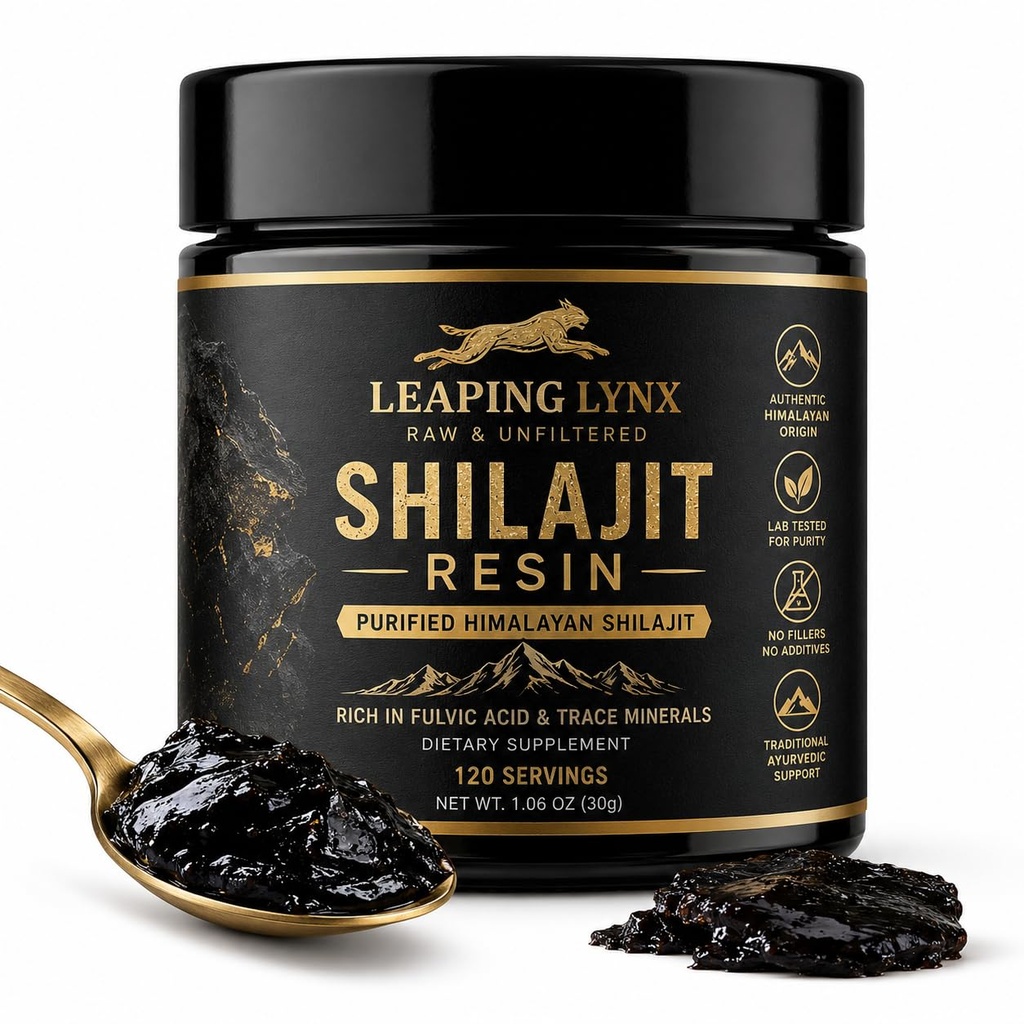 Himalayan Shilajit Resin [1,000 mg] Prure Shilajit 有机天然 →Gold grade → Alpine 收获、太阳干燥、以及男女实验室纯度 Max Potency > 75% Fulvic酸 & 85+ 追踪矿物