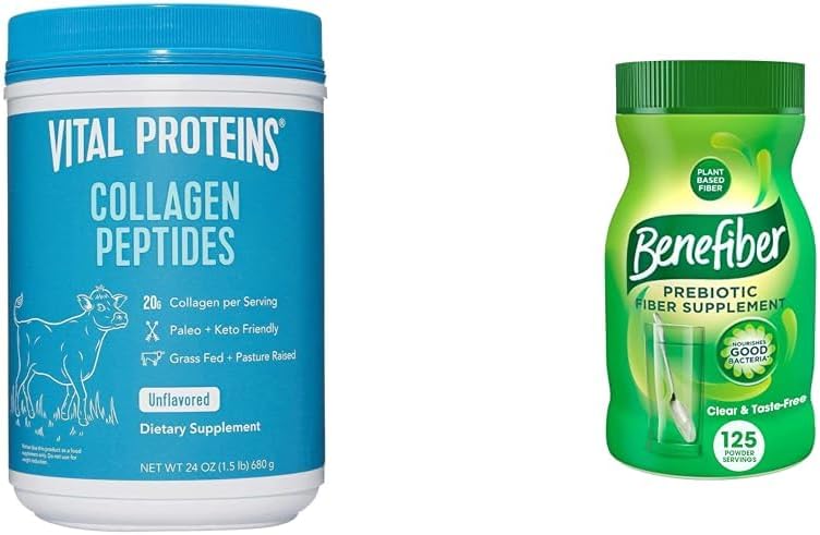 活体蛋白(24 Oz)和Benefiber Prebiotive Fiber 补充剂(17.6 Oz)