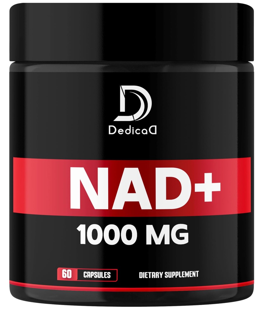 NAD 补充1000 mg - 纯 NAD 补充 - 能源和DNA修复,老化防御,脑功能 - 60 capsules
