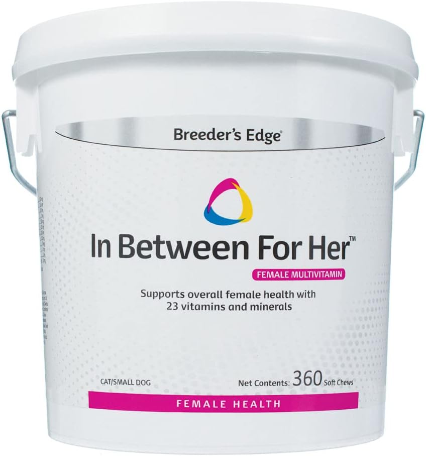 Breeder's Edge in Between for her, Daily multivitamin for Breeting Dogs and Cats, 填补营养差距, 支持妈妈在Breeting之间, 360 CC 猫和小狗