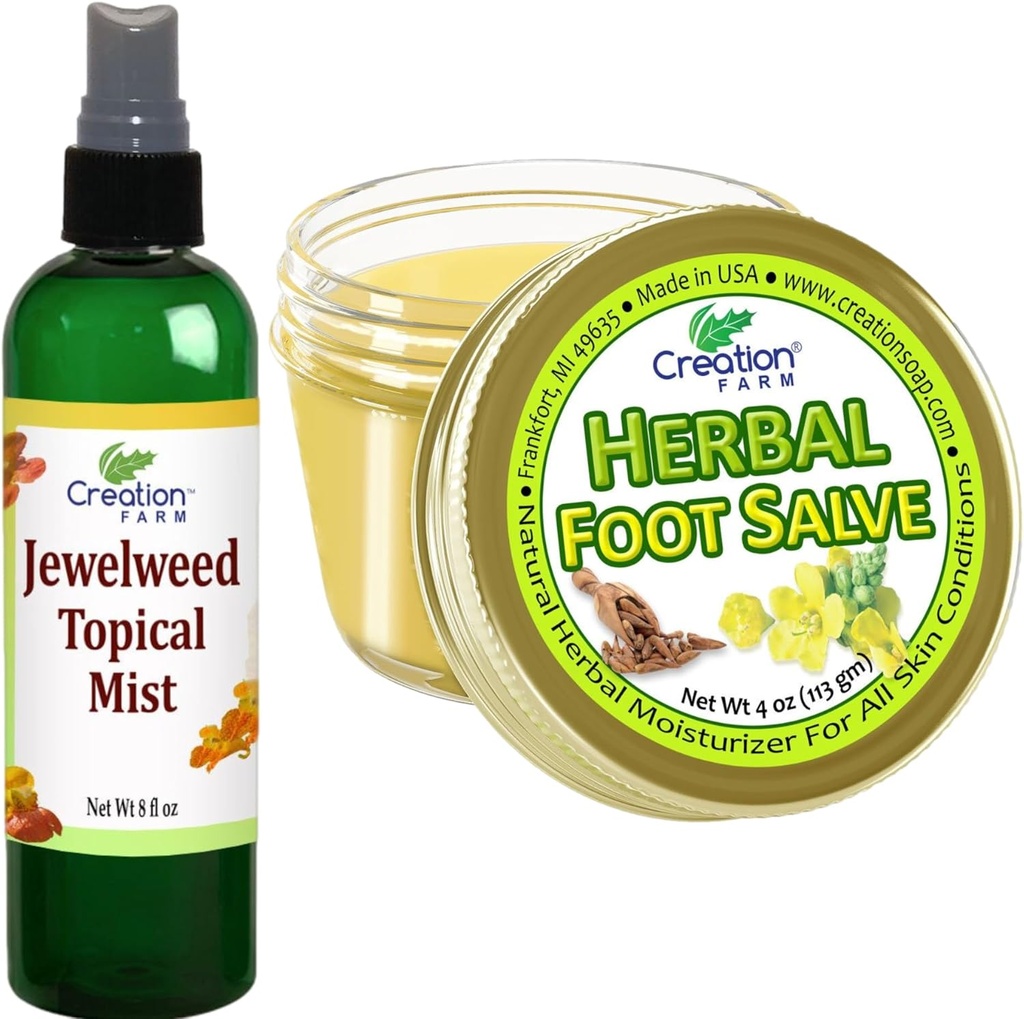 朱厄尔韦德主题迷雾 8 Oz 和 Herbal Foot Salve 4 Oz - 解决伊奇问题,使其更容易享受日常