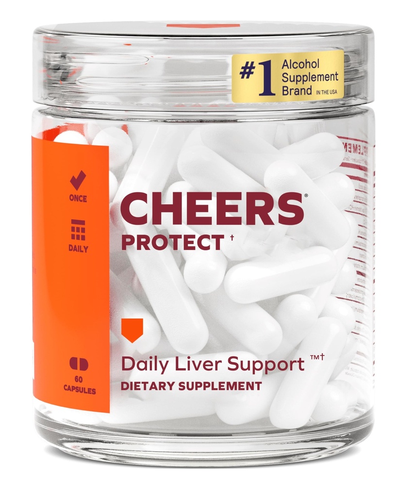 欢呼声 保护 QQ Daily Liver 补充饮料者 L-Cysteine + DHM + 增加 Glutathione 级 30 多斯 QQ Cysteine, Dihydromyricetin, Milk Thetle, Prickly Pear, B-Vitamins, Ginger