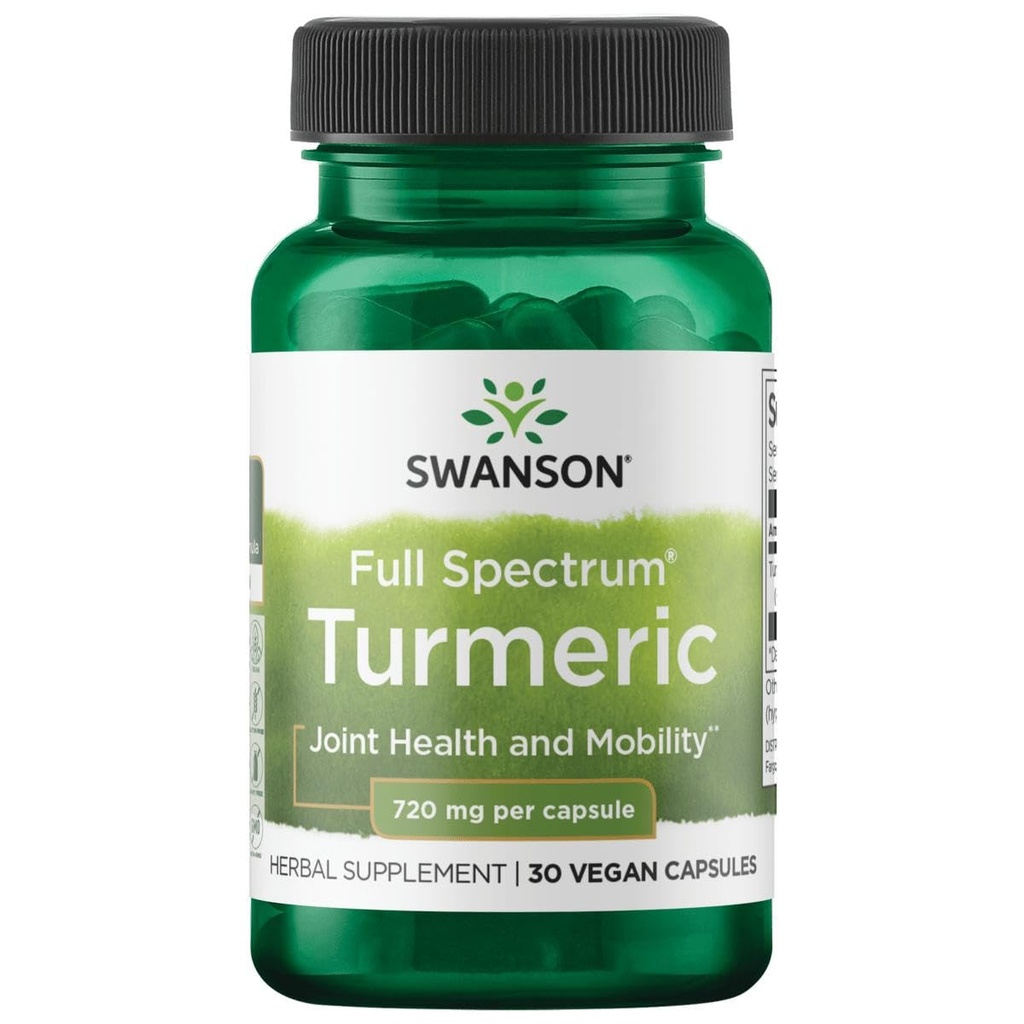 Swanson Turmeric 720 毫克 30 卡普尔