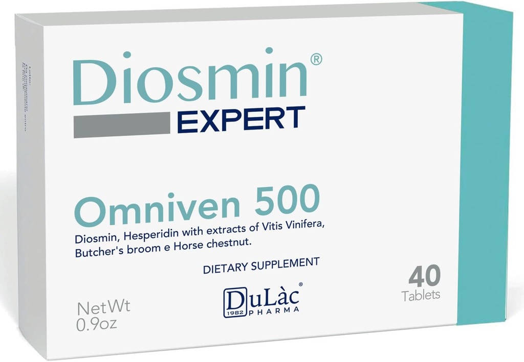 Dulàc - Omniven 500-40 Tablets Diosmin,马栗抽取,屠夫室,黑斯佩里丁. 饮食补助,意大利制造