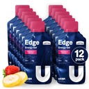 UCAN Edge Energy Gel Shots,草莓香蕉(12,2 Ounce Packets)用于跑步,训练,健身,自行车,Crossfit QQ无糖,Vegan, & Keto 友好能源