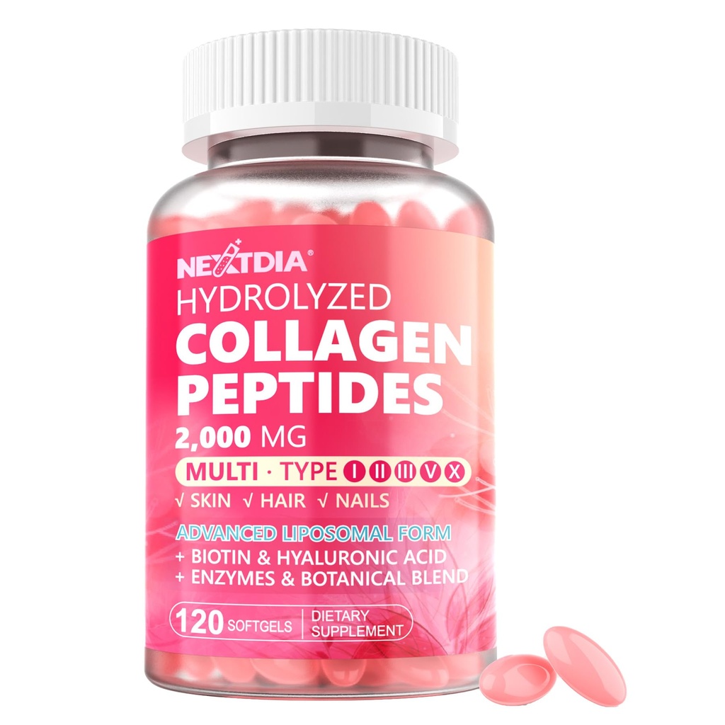 女性2000mg Liposomal形态药剂 最佳吸附剂、多Collagen软胶、Collagen补充剂、皮肤和直肠维生素120Ct