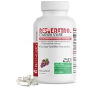 Bronson Resveratrol 500 复合体 标准化 Trans-Resveratrol + 葡萄种子和红葡萄酒提取器,250 Capsules