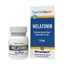 Superior source Melatonin 5 mg - 成人健康睡眠支持补充剂 - Melatonin公式 配有香茅药 放松和休息睡眠 - 60种亚语溶解片