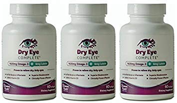 干眼完成,为干眼设计. 终极视觉健康成份:Omega-3,Omega-7,Lutein,维生素D3(供应3个月)