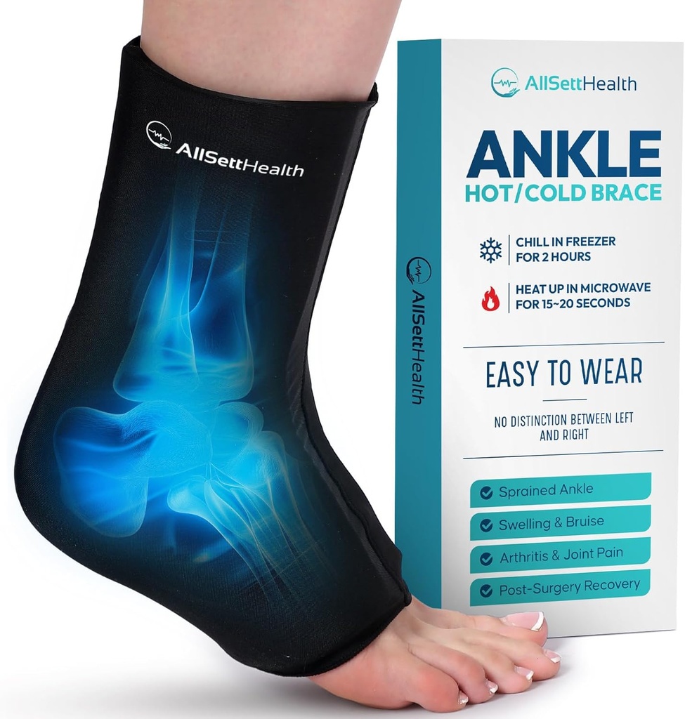 Ankle冰块包装:热/热治疗冰块包装:脚痛救济、脚痛救济、Plantar Fasciitis、Achilles Tendonitis救济、Sprained Ankle压缩、小/中