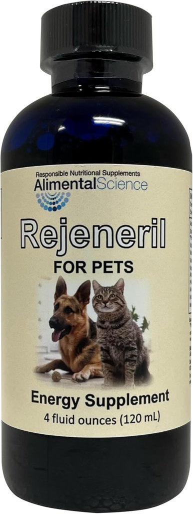 Rejeneril-FP 4oz 最多 240 种宠物中自然Relieve Fatigue 增加能量 正常的胃口 免疫 支持狗猫和宠物 配制抗氧化剂 维生素矿物质 补充长寿