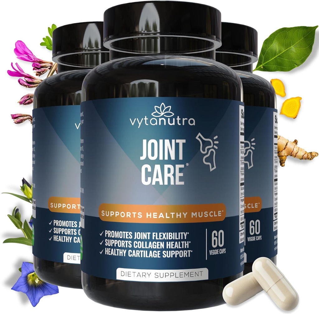 老年人和活跃成年人联合支助-Glucosamine、MSM、维生素C和草药与Corydalis & Turmeric-流动性和灵活性公式-3瓶*