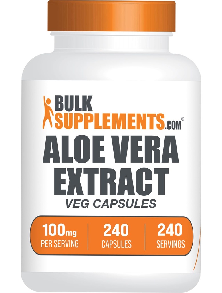 bulk Supposes.com Aloe Vera Capsules - Aloe Vera Capsules - Aloe Vera Capsules - Aloe Vera Capsules - 草药补充,Gluten Free, 1 Capsule per Service, 240 Veg Capsules (一包)