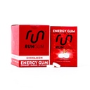 RUN GUM 肉桂能源 Gum 50mg Cafeine Taurine & B-Vitamins Per Piecle, 24 Piecle (Pack of 12), 2 Piecles = 1 咖啡或能源饮料,无糖,零卡路里