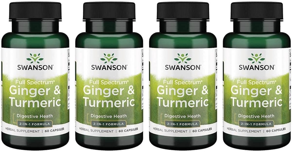 Swanson 全光谱 姜和涡轮 60 Capsules 4 Pack