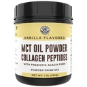 Keto MCT 油粉 + Collagen + Prebiotic Acacia Fiber, Vanilla Flavor, 16oz. CCT 油粉来自椰子. 草酸Collagen, 完美为Keto, 0 Net Carb, Stevia, Erythritol, 粉末饮料