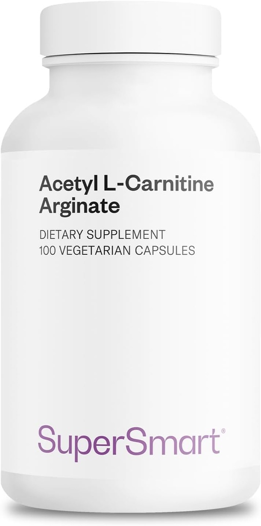 超智能 - 乙酰L Carnitine Argnate 1000 mg/日 - 氨基酸 - 大众脑补充 QQ N-GMO & Gluten Free - 120 植物卡普尔
