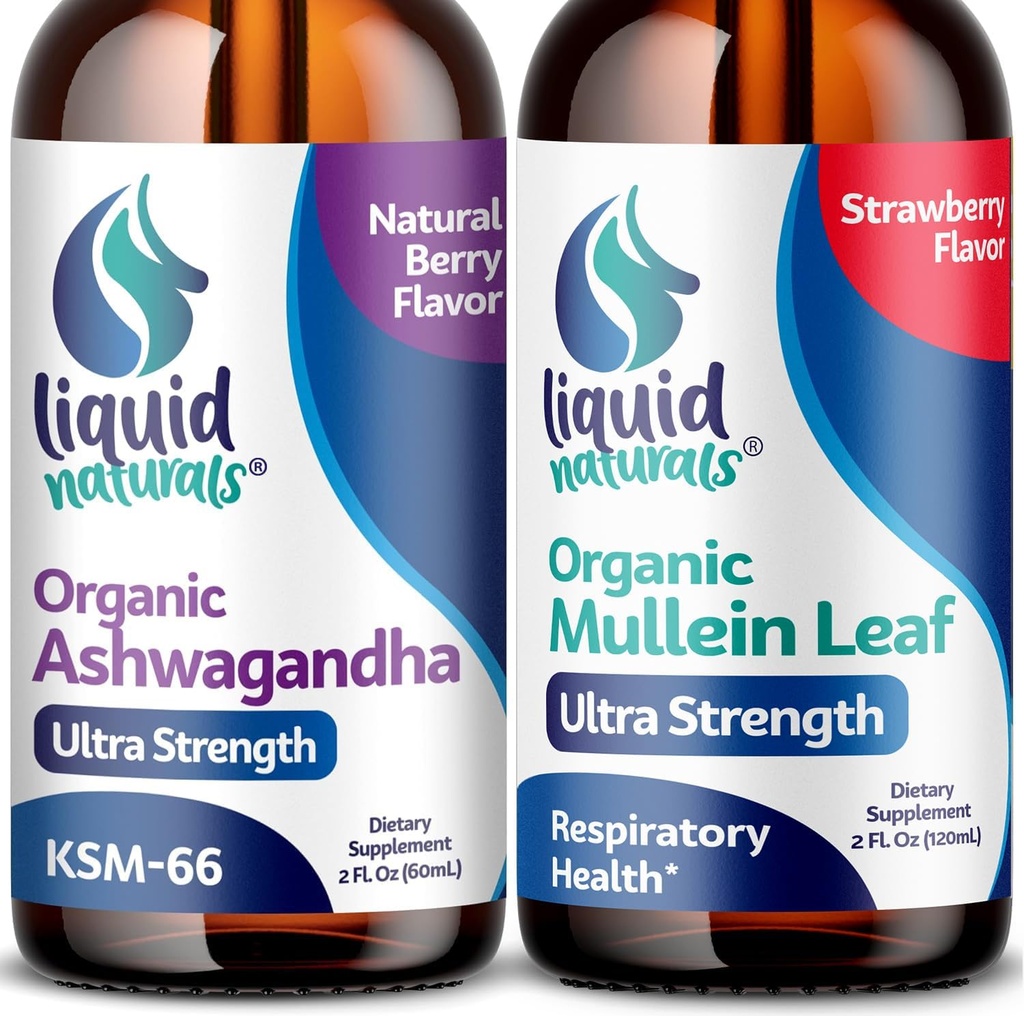 LABSRX Mullein Leaf Drops for Lungs, 2 Fl. Oz - Ashwagandha Drops 2000 mg (英语).