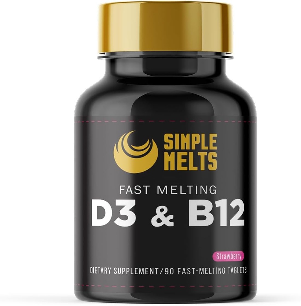 溶解Bariatric D3 B12 →维生素B12 2500mcg & D3 125mcg 5000IU B 12 和 D 3 板块 → Bone, 免疫支持 → 草莓 Flavor → Vegan → 无糖,90天供应