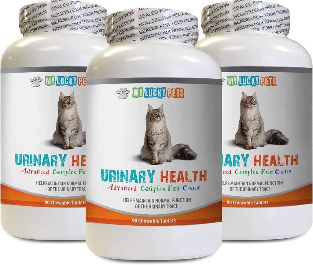 猫尿道感染 - CAT尿道健康公式 - 支持Bladder健康 - 自然复合体 - Cranberry Conference for Cats - 3 Bottle (270 treats)