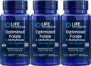 生命延长优化Folate 1700 mcg DFE,100个蔬菜片(3包)