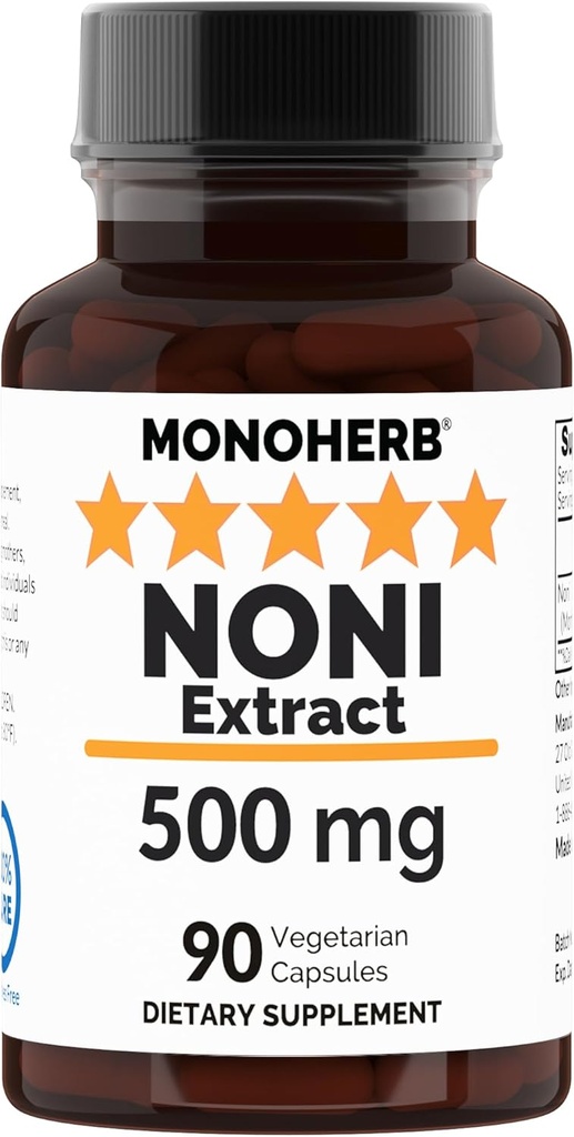NNOI 提取500毫克 - 90维卡普尔 - Morinda Citrifolia - 90 服务