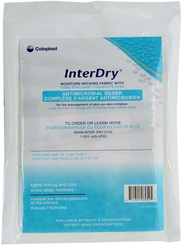DSS Coloplast 带有抗微生物银综合体的干燥纺织品 10“×36”(每件)