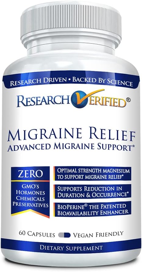 经核实的Migraine Relief -- -- 双重行动补编 -- -- 减少严重性和持续时间,平衡激素 -- -- 与Ginger和Ginko Biloba -- -- 60卡普勒 -- -- 60卡普勒 -- -- 1个月供应
