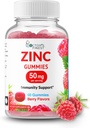 Zinc 50mg Gummys – 蔬菜, GMO 免费 & Gluten 免费维他命 – Great Tasting Berry Flavor Pectin Chews – 成人饮食补充 – 60 Counter [30 Doss]