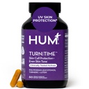 HUM 将青春外观皮肤支持的回转时间图尔克 附加绿色茶叶提取,Lutein & Polyphenols, Skin Care Golding & Collagen 支持 Capsules for Even Tone, 60 Vegan Capsules