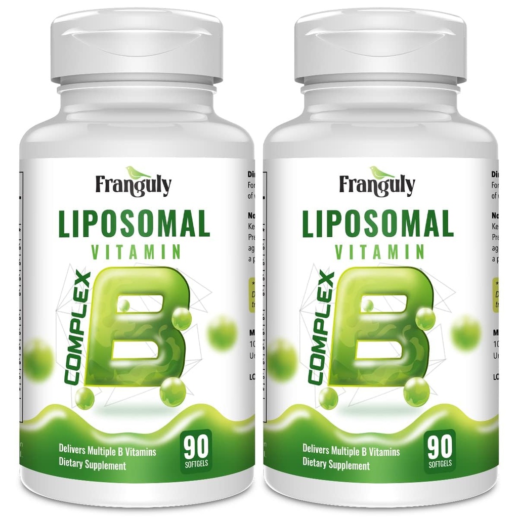 Liposomal B 配有胆碱异辛醇B1、B2、B3、B5、B6、生物锡、福拉特、甲基化B12-Immune、能源、脑和心脏支持180软胶的高吸附B维生素复合物设计