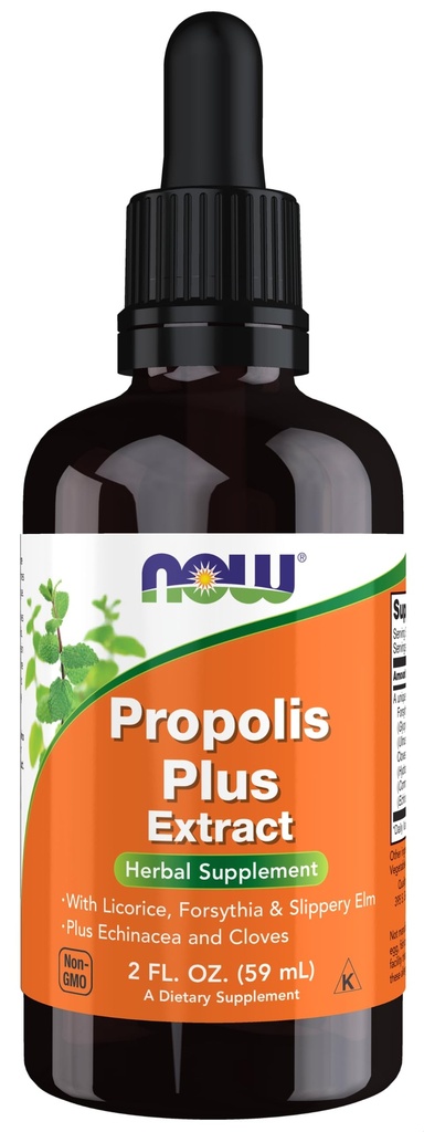Now Foods Supplements, Propolis Plus 提取液体与滴水器,草药补编, 2-Ounce