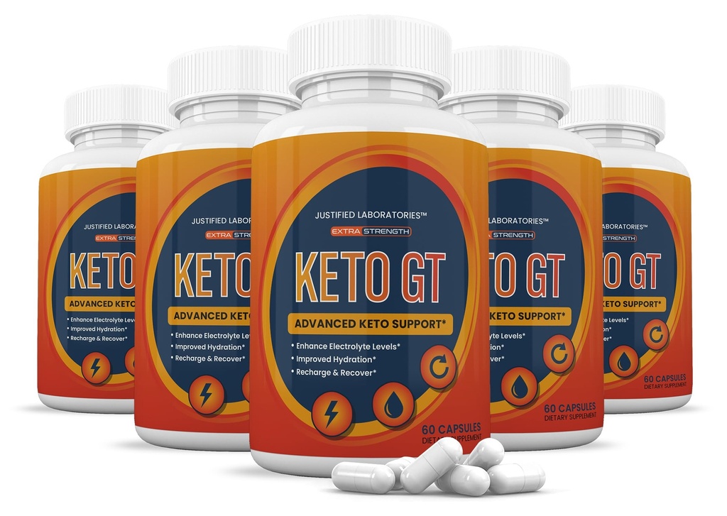 (5 Pack) Keto GT Keto Pills 1275MG 新型和改良配方包含苹果苹果苹果醋Vinegar Extra Virgin 橄榄油粉绿茶叶 300 Capsules