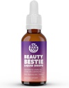 美女Bestie Vegan液滴,Biotin,维生素C,Hyaluronic酸,多惠维他命维他命复合剂支持健康发,皮肤和钉子生长,无糖1 fl oz.